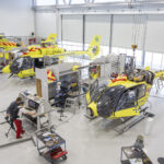 Basen som holder helikoptrene i lufta