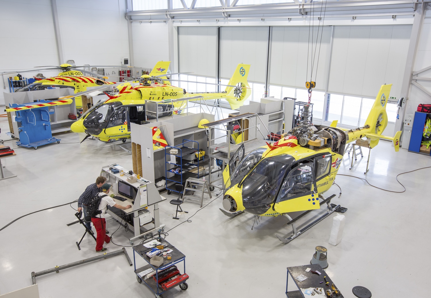 Norsk Luftambulanse Helikopter sin tekniske base på Gardermoen.