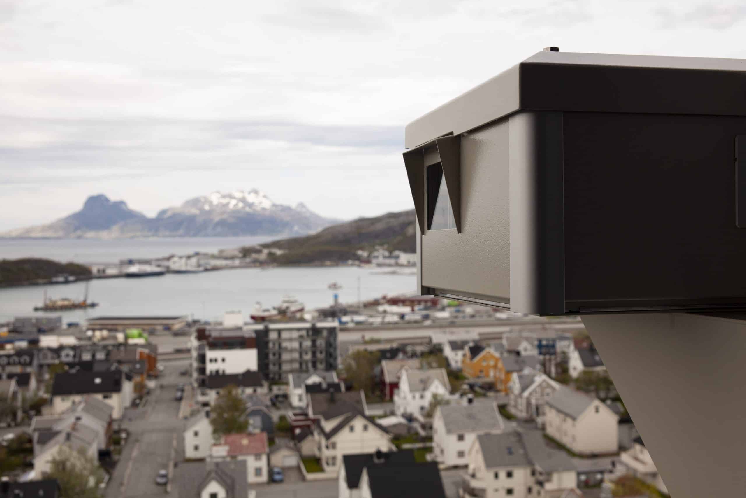 værkamerastasjon nummer 100 på taket av Nordlandssykehuset i Bodø.