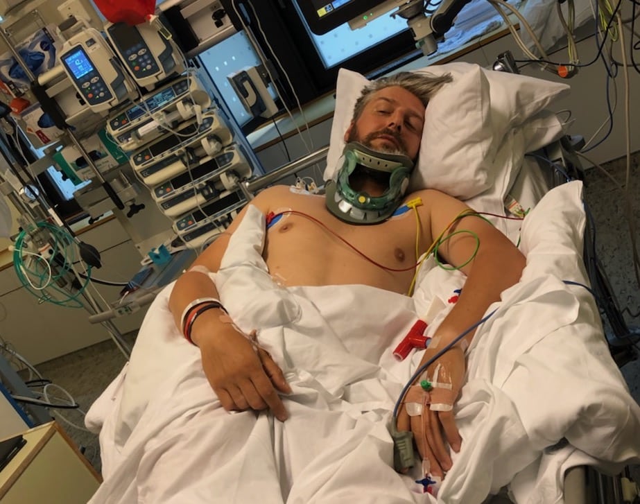 Ole Kristoffer Relling i sykesenga etter nakkebrudd
