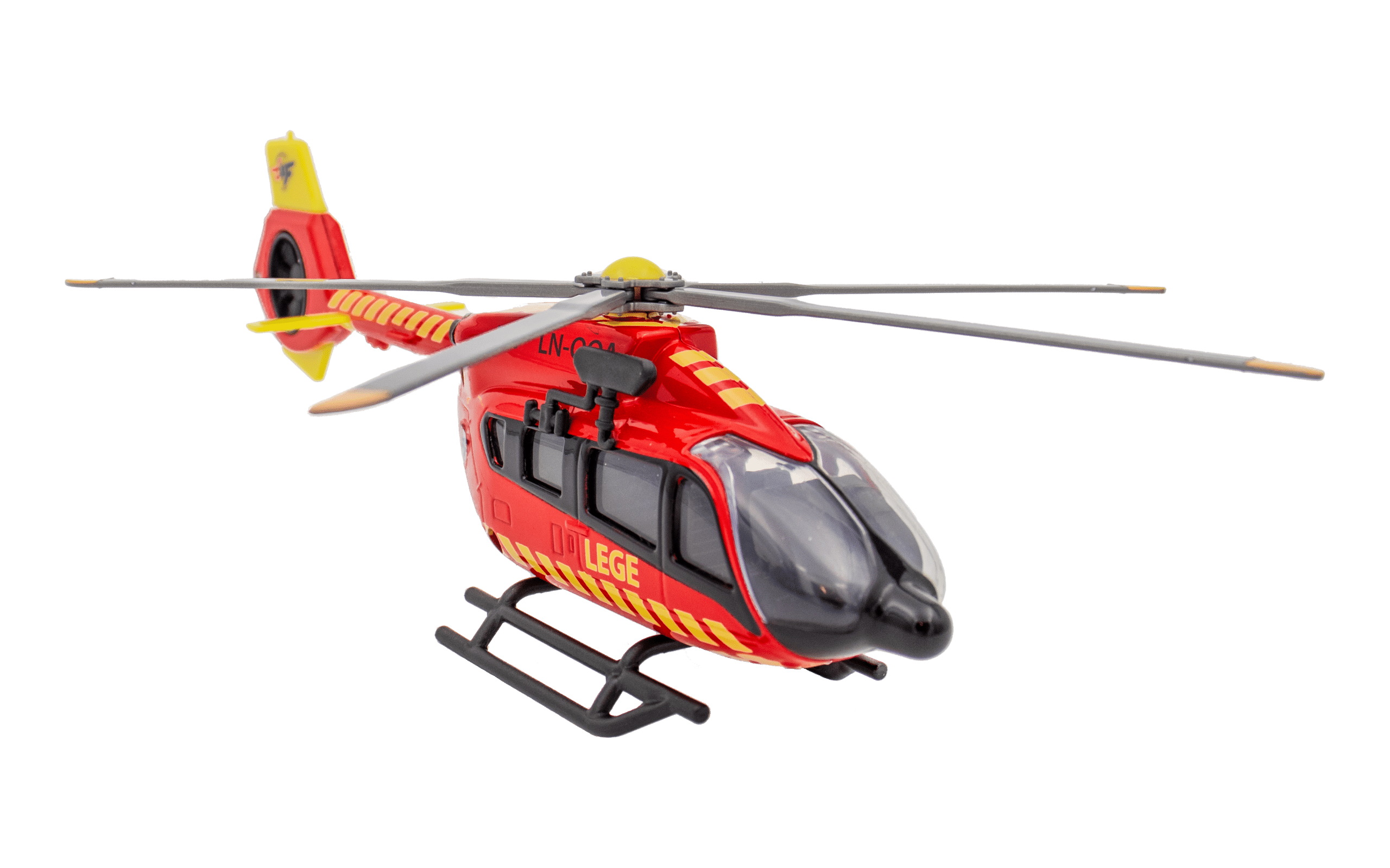 Rødt modellhelikopter