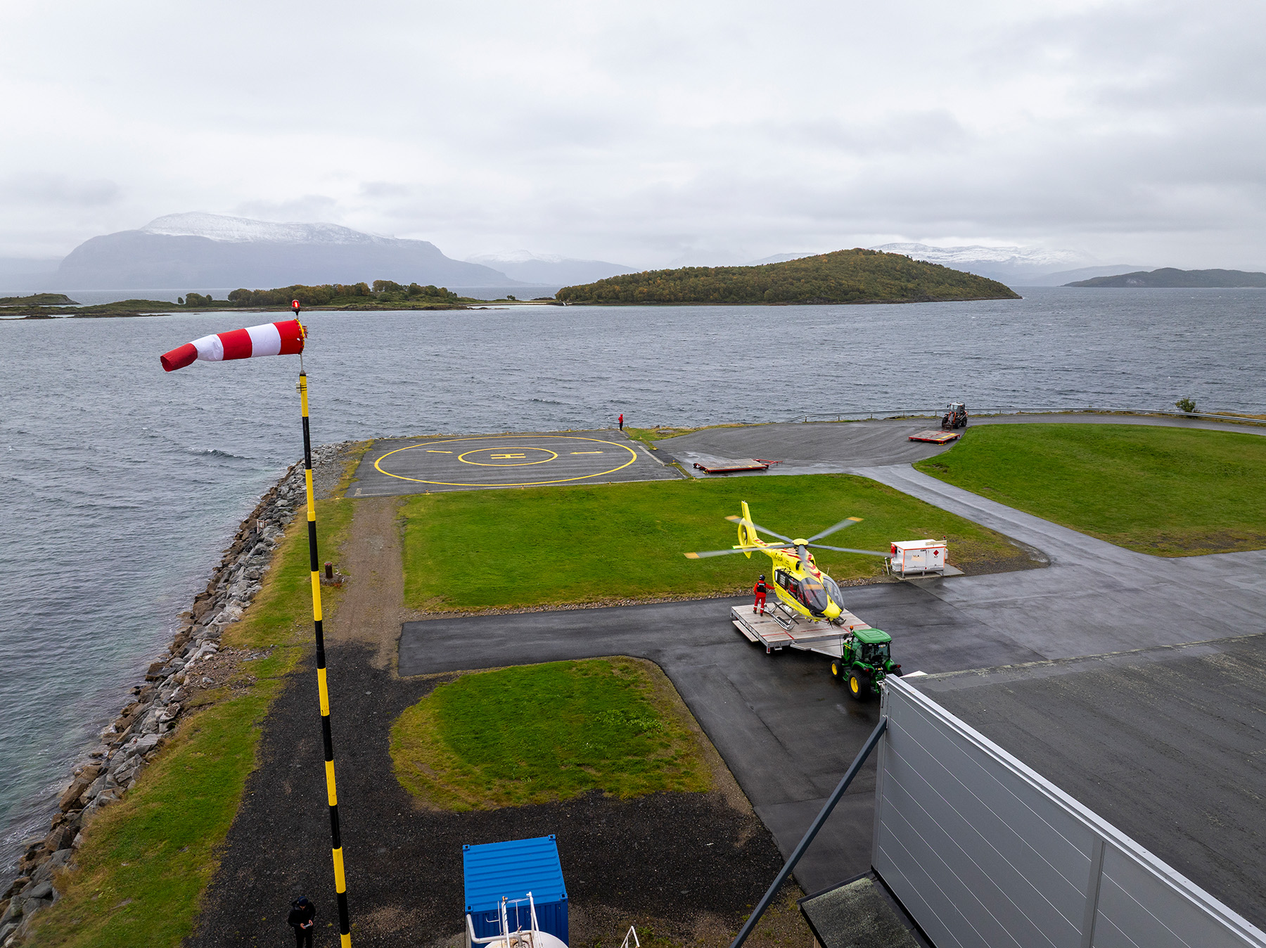 Helikopterbasen i Harstad fra luften