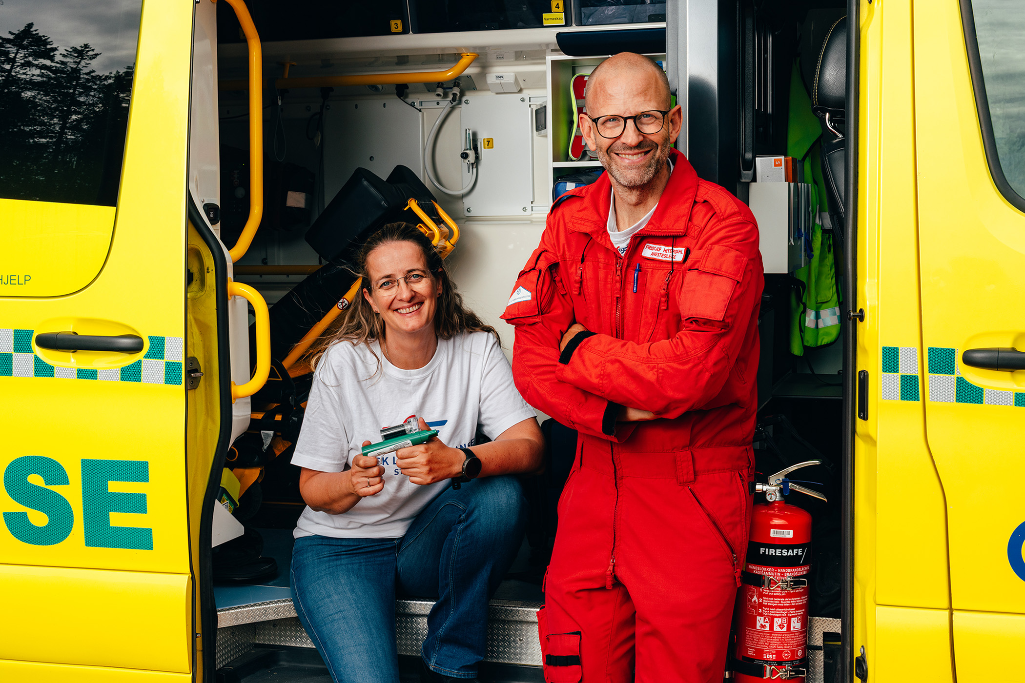 Portrett av Randi Simensen og Fridtjof Heyerdahl i forbindelse med PreMeFen-studien