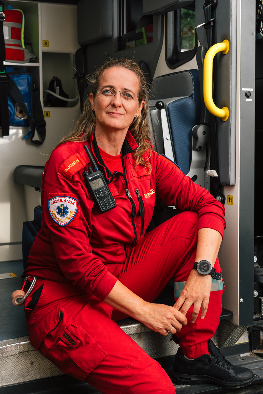 Randi Simensen i ambulanse