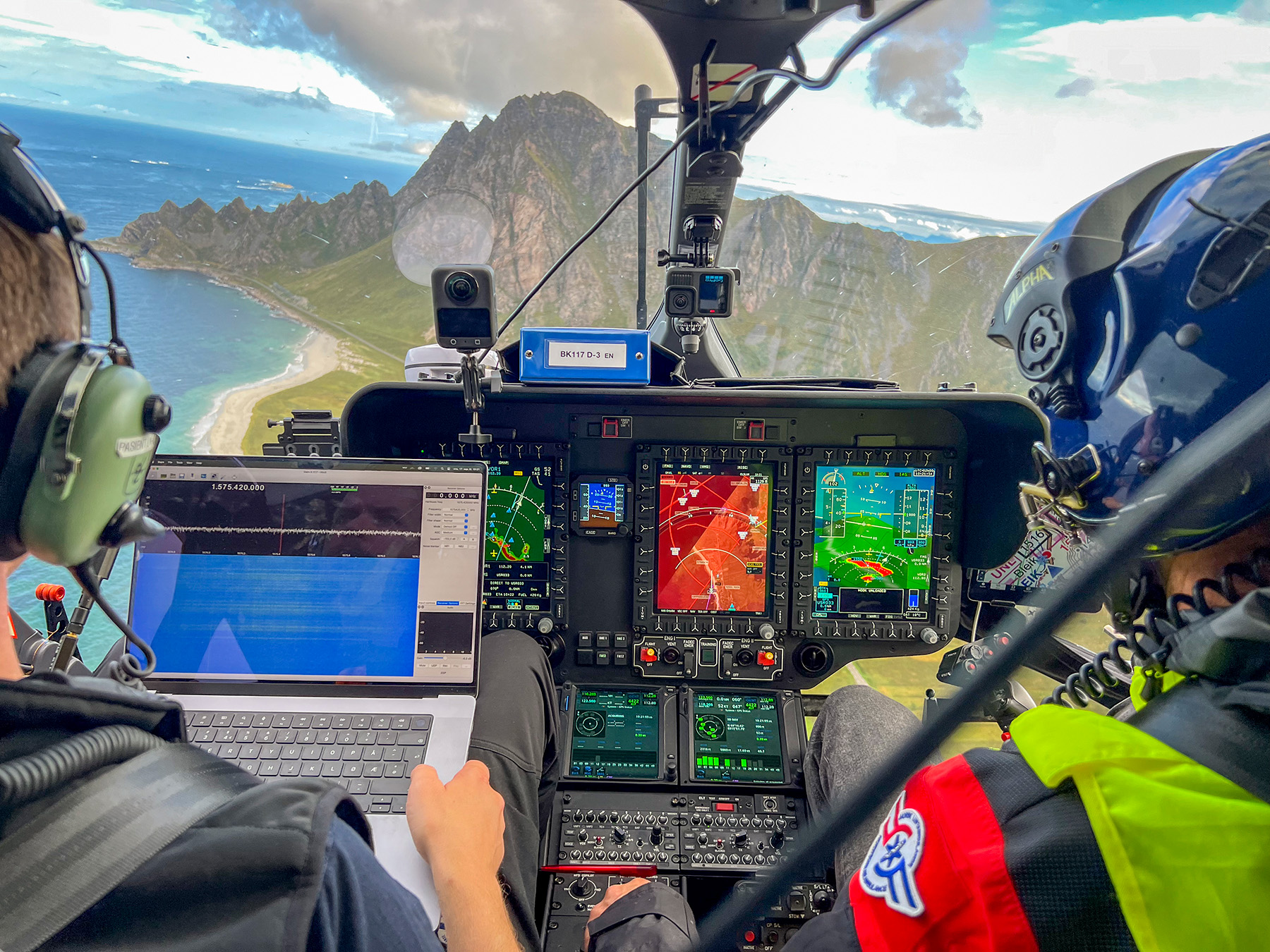 Under jammertesten på Andøya tester man hvordan ambulansehelikopteret håndterer falske GPS-signaler.