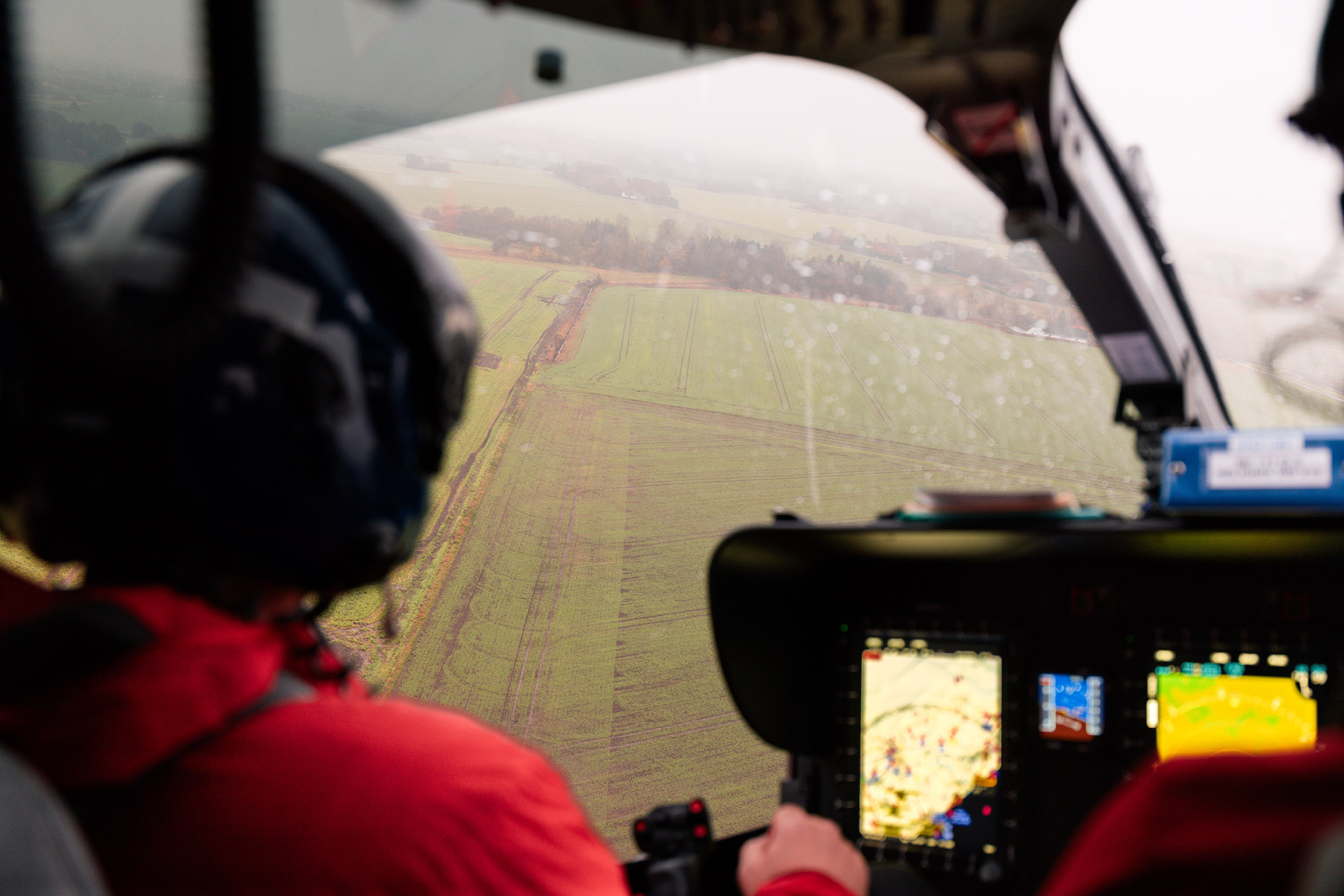 Jorder sett fra helikopter