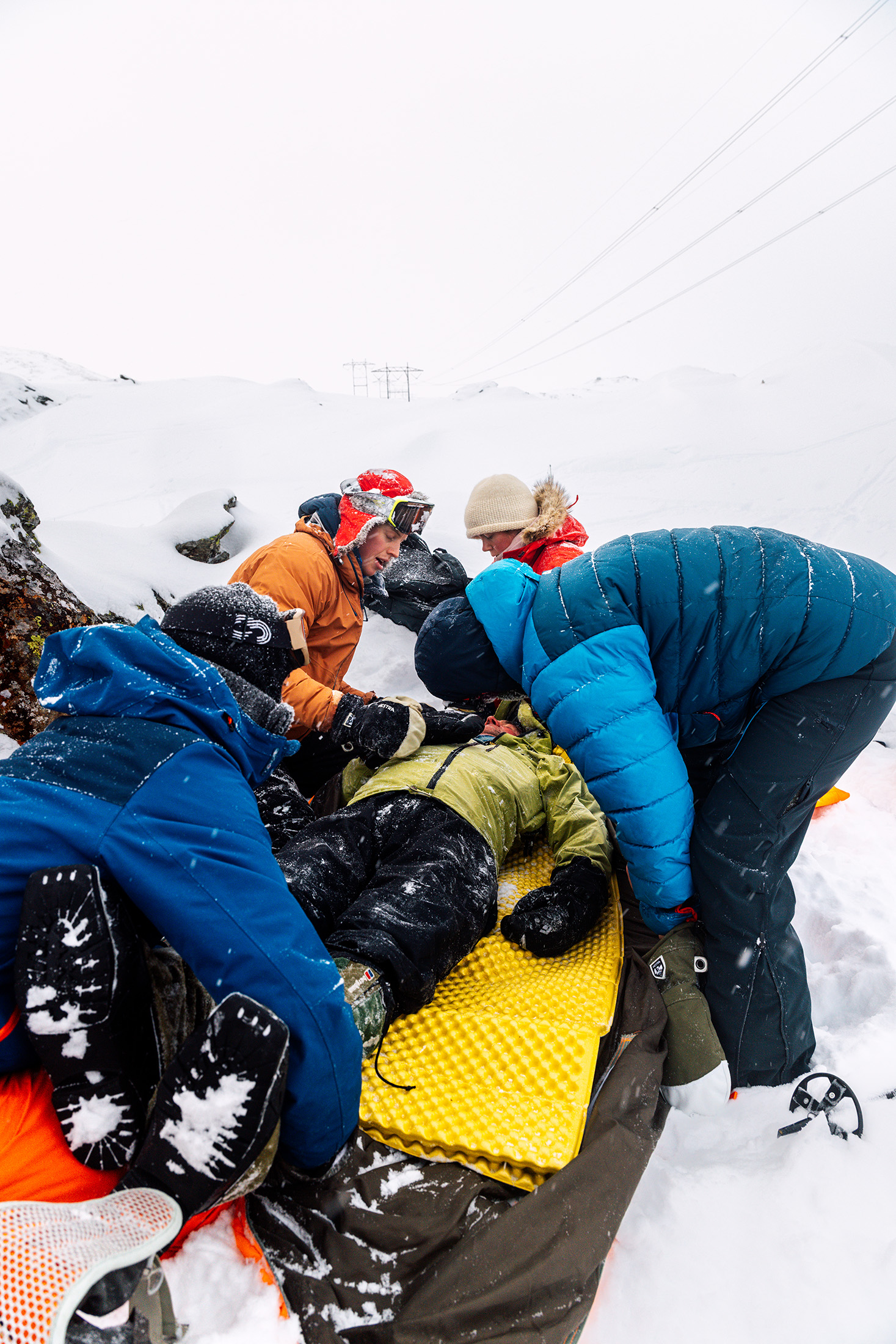 Redding av pasient på fjellet