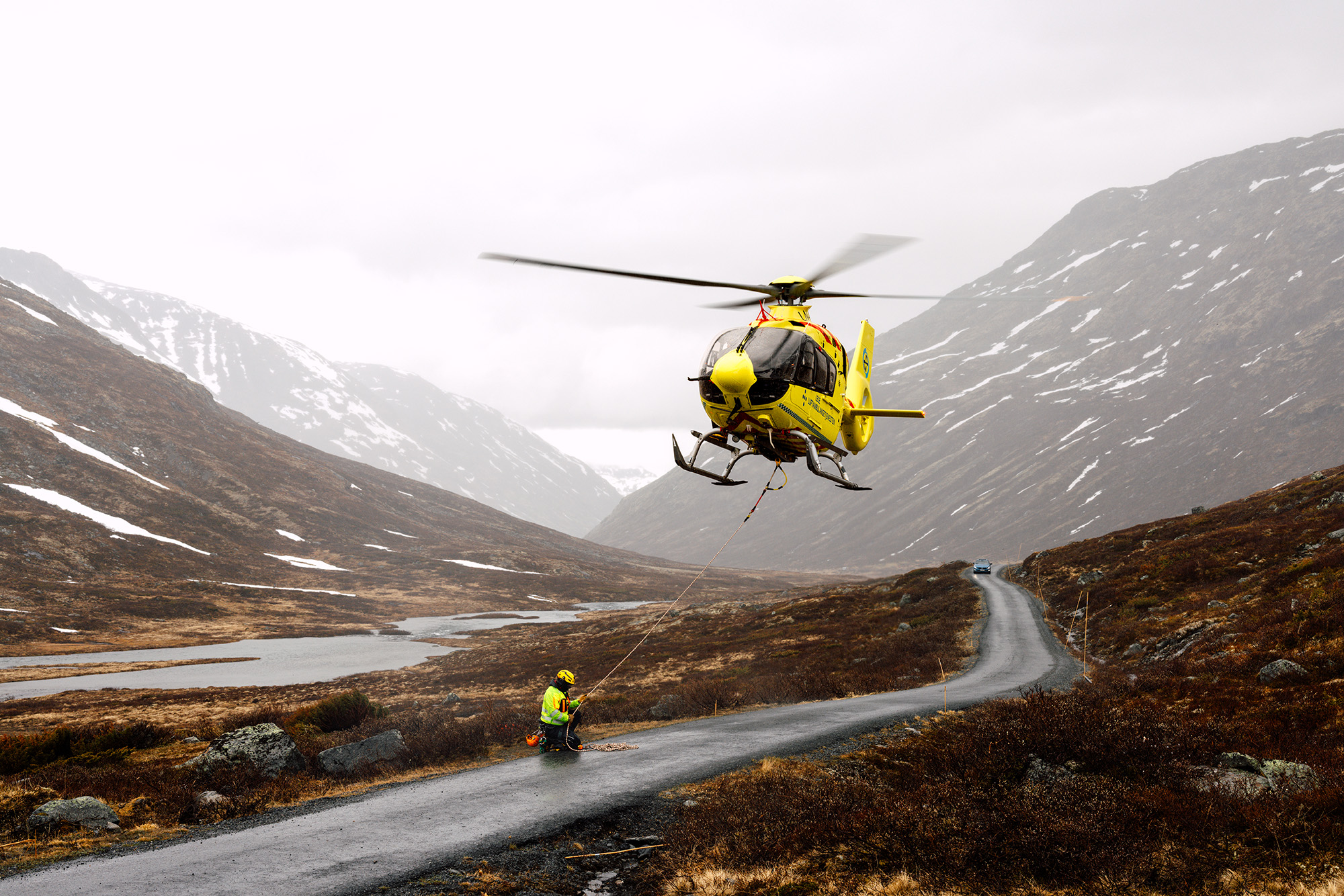Helikopter på fjellet