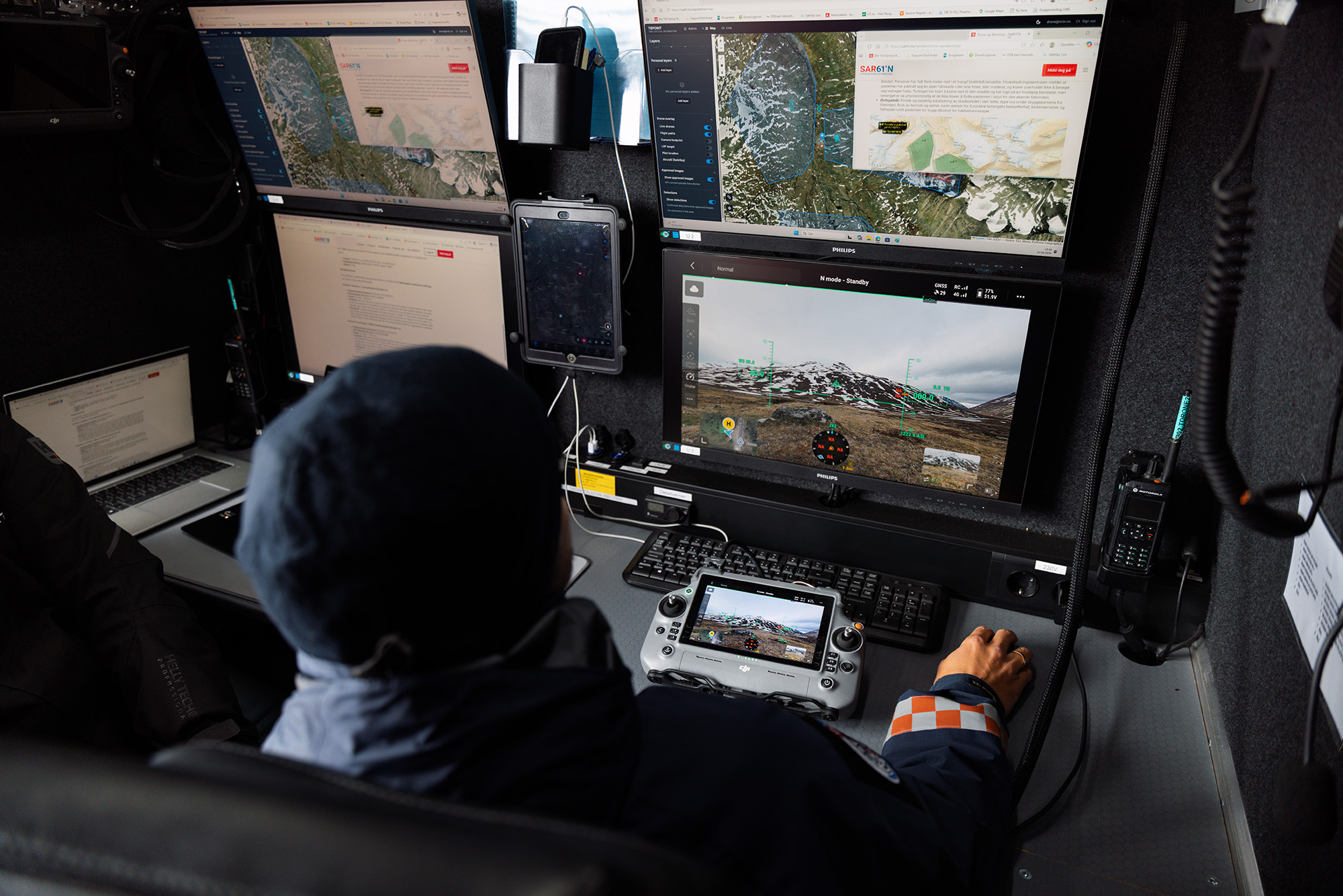 Droneoperatør fra brannvesenet