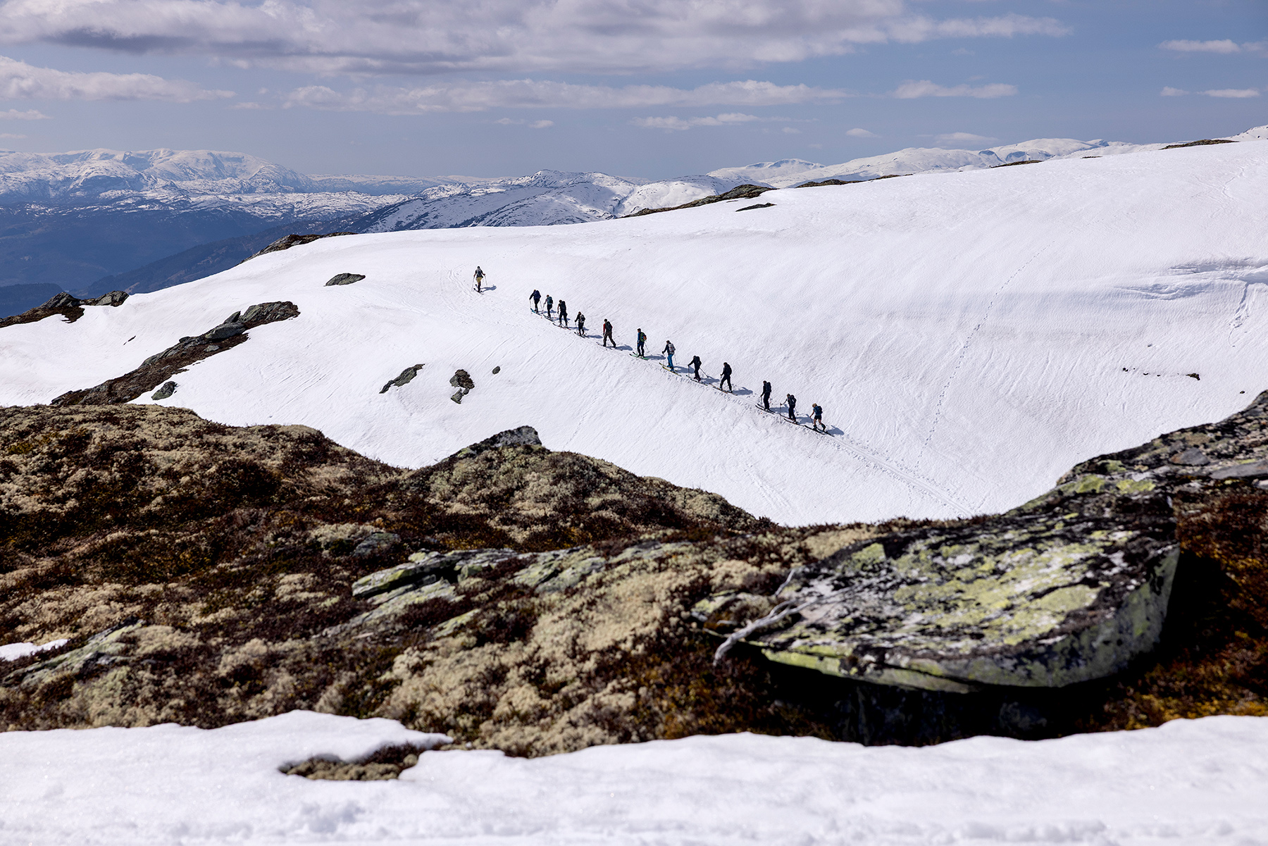 Personer på ski