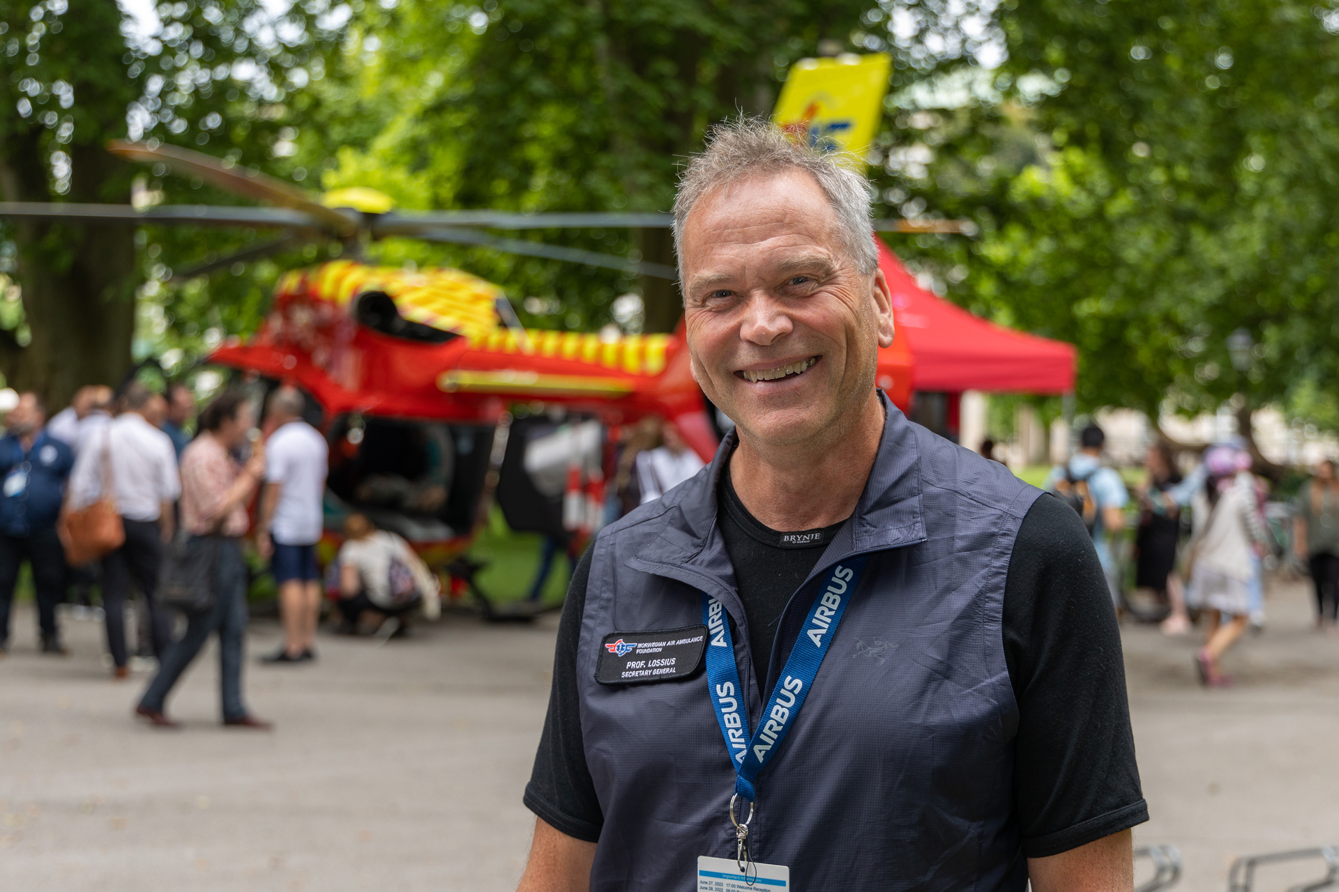 Hans Morten Lossius, Professor of Pre-hospital Critical Care and former Secretary General of the Norwegian Air Ambulance Foundation, at AirMed 2022.