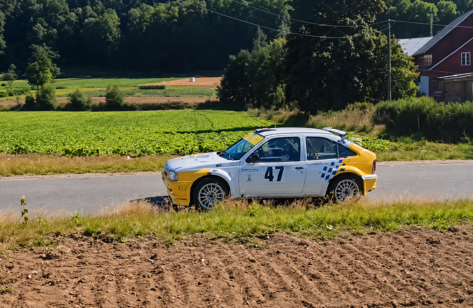 Rallybilen 4 timer før ulykkesdagen